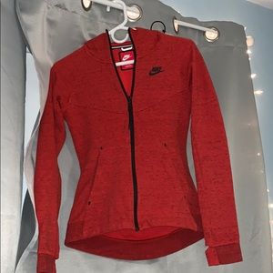 Red and black fitted Nike sweatshirt